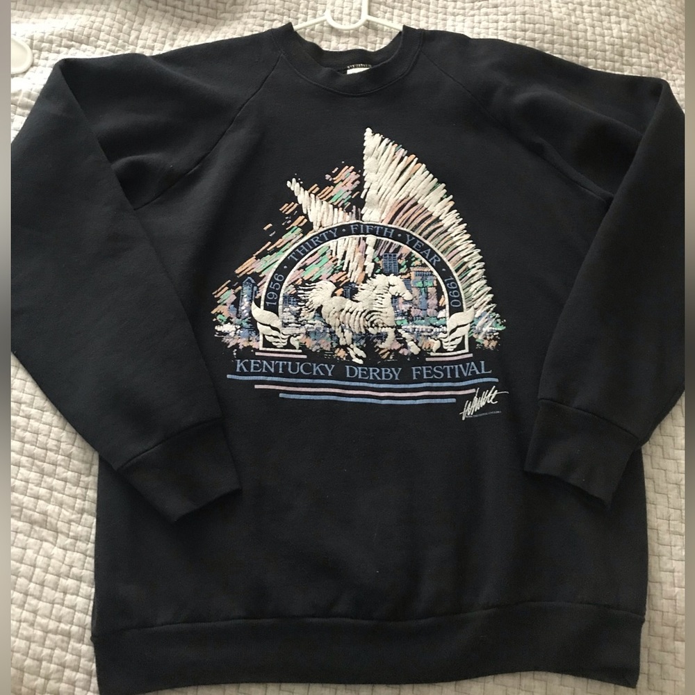 Vintage 1990 Kentucky Derby Festival Crewneck Sweatshirt Size XL